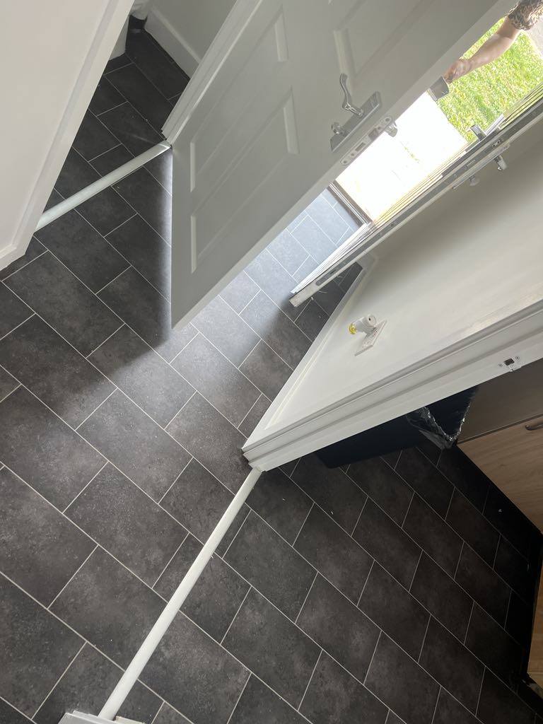 Finished entrance lino flooring