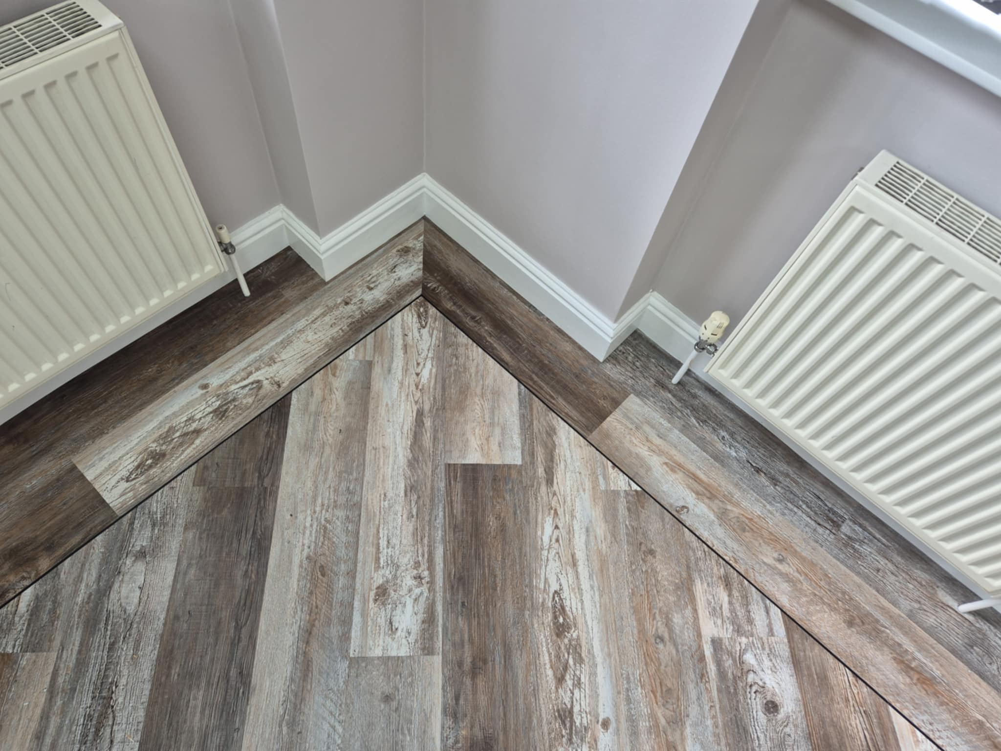 Finished lino edge work